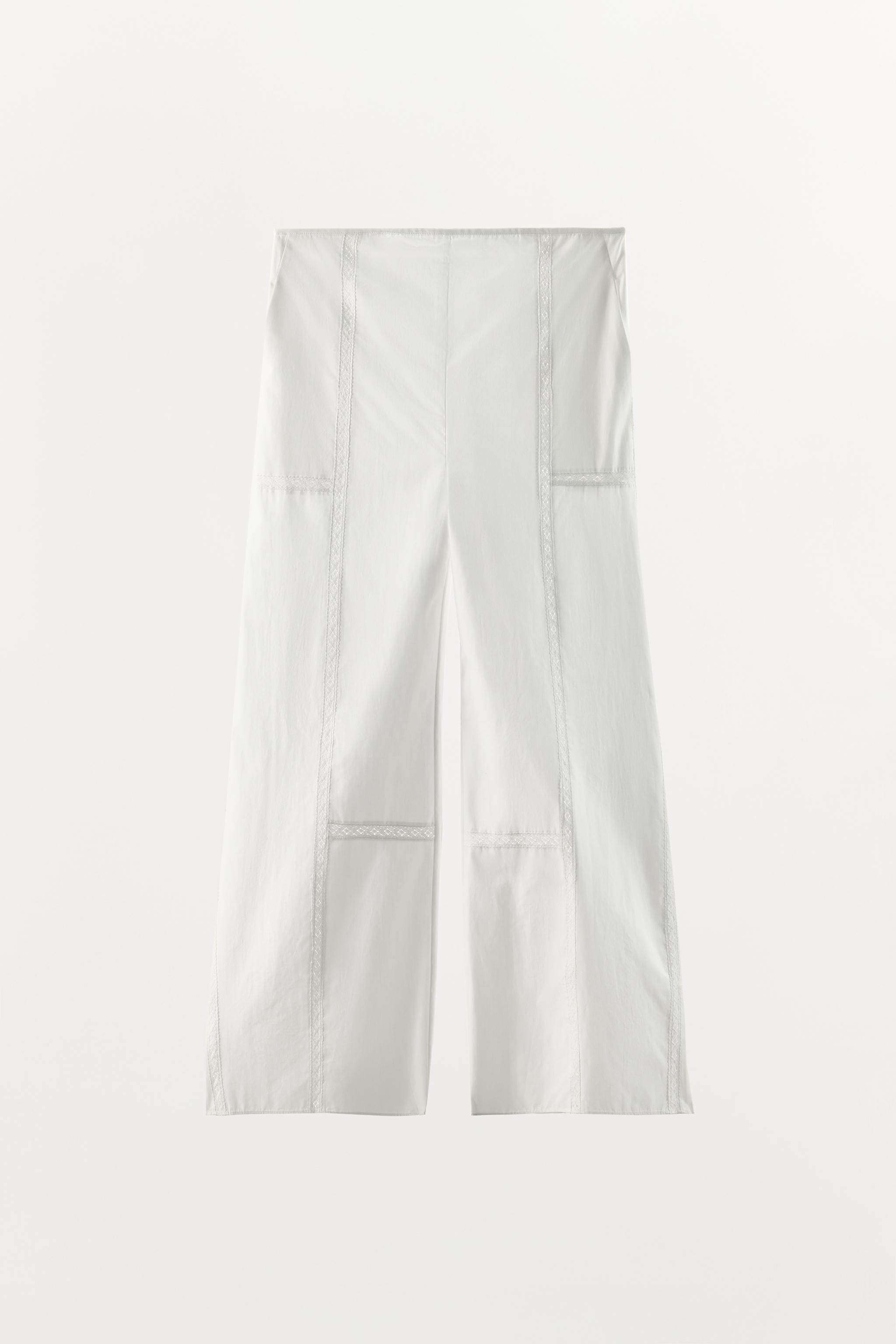 PANTALON 100% COTON DENTELLE